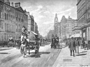 New Bridge Street Gallery: New Bridge Street, Blackfriars, 1891. Artist: William Luker