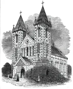 New church, at Kensall Green, 1844. Creator: Unknown New church, at Kensall Green, 1844. Creator: Unknown