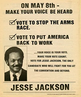 Newspaper insert for Jesse Jackson 1984 presidential campaign, 1984. Creator: Unknown Newspaper insert for Jesse Jackson 1984 presidential campaign, 1984. Creator: Unknown