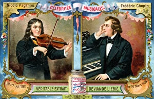 Images Dated 24th March 2007: Nicolo Paganini and Frederic Chopin, c1900