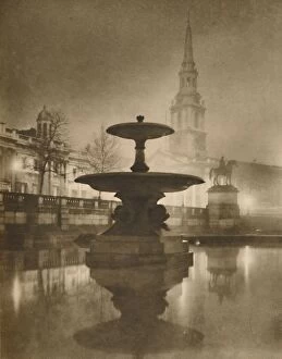 Images Dated 11th January 2019: Night Rain Has Turned The Pavements To A Pool of Reflections, c1935. Creator: Calkin