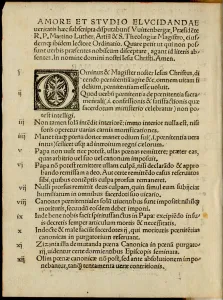 The Ninety-five Theses or Disputation on the Power of Indulgences by Martin Luther, 1517 The Ninety-five Theses or Disputation on the Power of Indulgences by Martin Luther, 1517