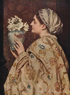 Baron Frederic Leighton Collection: A Noble Lady of Venice, 1866, (c1915). Artist: Frederic Leighton