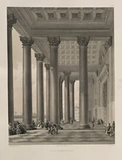 The north portal of the Saint Isaacs Cathedral (From: The Construction of the Saint Isaacs Cathedral), 1845 The north portal of the Saint Isaacs Cathedral (From: The Construction of the Saint Isaacs Cathedral), 1845