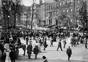 N.Y.C. Suffrage Paraders Assembling Print, c1910-1915