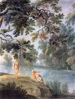 Nymths Bathing, (detail), c1620-1652. Artist: Alexander Keirincx Nymths Bathing, (detail), c1620-1652. Artist: Alexander Keirincx