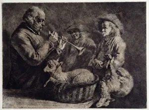 The Oboist. Artist: Boissieu, Jean-Jacques, de (1736-1810) The Oboist. Artist: Boissieu, Jean-Jacques, de (1736-1810)