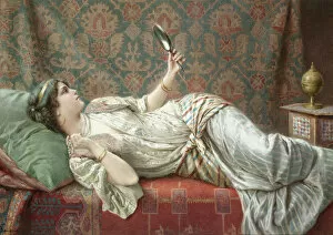 Melancholy Collection: Odalisque. Artist: Ballesio, Francesco (1860-1923)