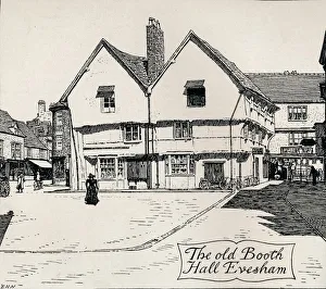 The old Booth Hall, Evesham, 19th century. Artist: Edmund Hort New The old Booth Hall, Evesham, 19th century. Artist: Edmund Hort New