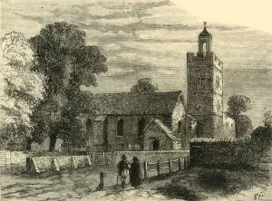 Old Camberwell Church in 1750, (c1878). Creator: Unknown Old Camberwell Church in 1750, (c1878). Creator: Unknown