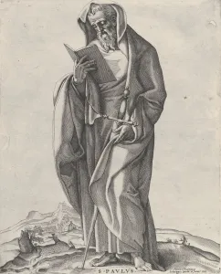 An Old Man (Saint Paul), 1530-66., 1530-66. Creator: Nicolas Beatrizet An Old Man (Saint Paul), 1530-66., 1530-66. Creator: Nicolas Beatrizet