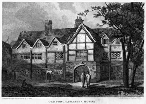 Old porch, Charterhouse, London, 1815.Artist: Owen Old porch, Charterhouse, London, 1815.Artist: Owen