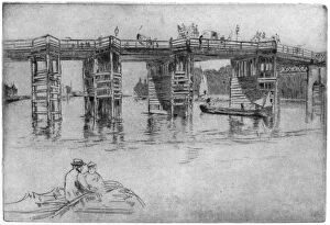 Images Dated 1st October 2008: Old Putney Bridge, 1879 (1904).Artist: James Abbott McNeill Whistler