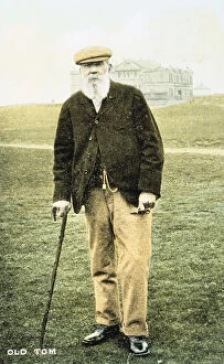 Images Dated 2nd August 2005: Old Tom Morris, Scottish golfer, postcard, 1900