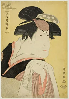 Omiya Kinsha (The actor Nakayama Tomisaburo I as Ohide, wife of Sazanami Tatsugoro... 1794. Creator: Toshusai Sharaku) Omiya Kinsha (The actor Nakayama Tomisaburo I as Ohide, wife of Sazanami Tatsugoro... 1794. Creator: Toshusai Sharaku)