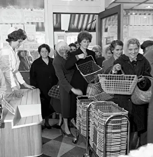 Opening of Broughs supermarket, Thurnscoe, South Yorkshire, 1963 Opening of Broughs supermarket, Thurnscoe, South Yorkshire, 1963