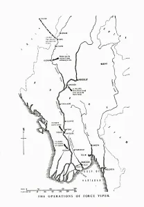 The operations of Force Viper, Burma, World War II, 1942-1943 (1944). Creator: Unknown The operations of Force Viper, Burma, World War II, 1942-1943 (1944). Creator: Unknown