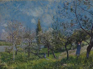 Orchard in Spring, By, 1881. Artist: Sisley, Alfred (1839-1899) Orchard in Spring, By, 1881. Artist: Sisley, Alfred (1839-1899)