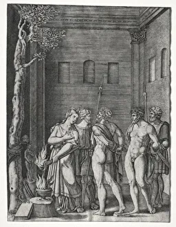 Orestes and Pylades brought to Iphigenia for Sacrifice, 1514/1536 Orestes and Pylades brought to Iphigenia for Sacrifice, 1514/1536