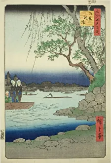 Weeping Willow Gallery: Oumayagashi, from the series 'One Hundred Famous Views of Edo (Meisho Edo hyakkei