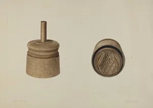 Pa. German Butter Mold, 1935/1942. Creator: Clyde L. Cheney Pa. German Butter Mold, 1935/1942. Creator: Clyde L. Cheney