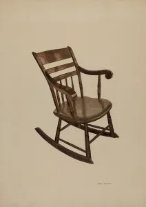 Pa. German Rocking Chair, c. 1940. Creator: LeRoy Griffith Pa. German Rocking Chair, c. 1940. Creator: LeRoy Griffith