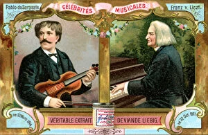 Images Dated 24th March 2007: Pablo de Sarasate and Franz Liszt, c1900