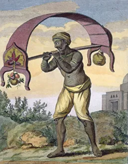 Paeni Caori (religious devotee carrying offerings for the gods), 1782. Creator: Pierre Sonnerat Paeni Caori (religious devotee carrying offerings for the gods), 1782. Creator: Pierre Sonnerat