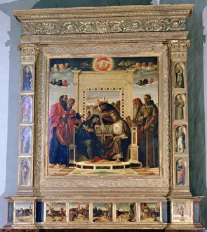 'Pala di Pesaro' altarpiece, c1474. Artist: Giovanni Bellini 'Pala di Pesaro' altarpiece, c1474. Artist: Giovanni Bellini