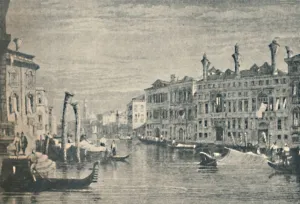 'Palazzo Mocenigo', 1830, (1925). Creator: Robert Wallis 'Palazzo Mocenigo', 1830, (1925). Creator: Robert Wallis