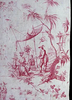 Copperplate Printing Gallery: Panel (Furnishing Fabric), France, 1780. Creator: Unknown
