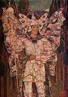 Panel in Gesso and Mother-O'-Pearl, c1901. Artist: Frederick Marriott Panel in Gesso and Mother-O'-Pearl, c1901. Artist: Frederick Marriott