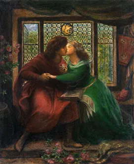 Paolo and Francesca da Rimini, 1867. Artist: Rossetti, Dante Gabriel (1828-1882) Paolo and Francesca da Rimini, 1867. Artist: Rossetti, Dante Gabriel (1828-1882)