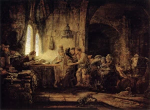 Images Dated 17th August 2005: The Parable of the Labourers in the Vineyard, 1637. Artist: Rembrandt Harmensz van Rijn