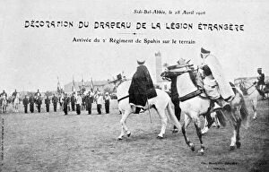 Parading of the flag of the French Foreign Legion, Sidi Bel Abbes, Algeria, 28 April 1906