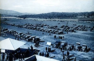 Parking of vehicles on the Autodromo Nacional de Terramar in Sitges, 1922 Parking of vehicles on the Autodromo Nacional de Terramar in Sitges, 1922