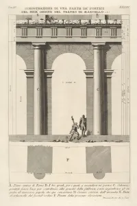 Partial elevation and plan of the first-order portico at the Theater of Marcellus Partial elevation and plan of the first-order portico at the Theater of Marcellus