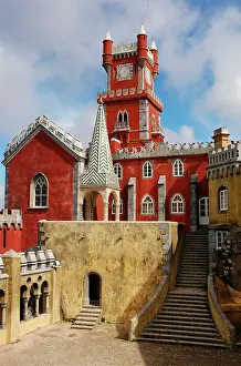 UNESCO World Heritage Sites Portugal Prints: Partial view of the Pena Palace complex