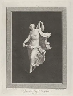 A partly nude bacchante stepping forward and holding ends of her drapery in each ..., ca A partly nude bacchante stepping forward and holding ends of her drapery in each ..., ca