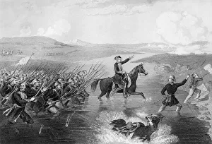 Passage of the Ingour by Omar Pasha (1806-1871), 1854 (1857).Artist: T Sherratt Passage of the Ingour by Omar Pasha (1806-1871), 1854 (1857).Artist: T Sherratt