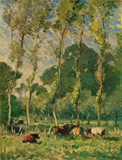 Pastures at La Madeleine, Near Montreuil, c19th century. Artist: Frank Mura Pastures at La Madeleine, Near Montreuil, c19th century. Artist: Frank Mura