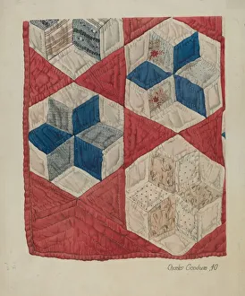 Patchwork Quilt Print, 1940