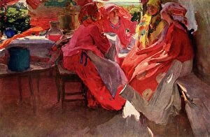 Russian Gallery: Paying a Visit, 1915, (1939). Creator: Abram Arkhipov