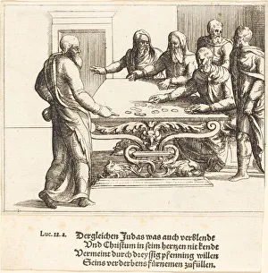 The Payment of Judas. Creator: Augustin Hirschvogel The Payment of Judas. Creator: Augustin Hirschvogel