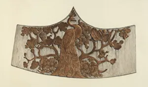 Peacock Stern Carving, 1935/1942. Creator: John Davis Peacock Stern Carving, 1935/1942. Creator: John Davis