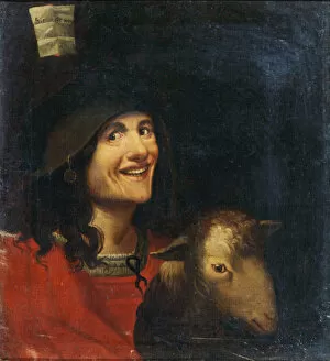 Images Dated 13th January 2011: Peasant with a Sheep