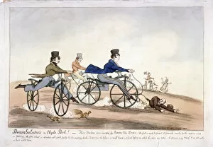 Colliding Gallery: Perambulators in Hyde Park!, London, 1819