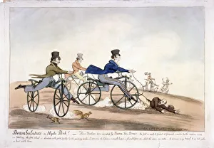 Colliding Gallery: Perambulators in Hyde Park!, London, 1819