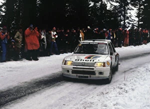 Monte Carlo Gallery: Peugeot 205 T16, Ari Vatanen, 1987 Monte Carlo Rally. Creator: Unknown