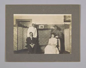 Photograph of theatre production with blackface actors and Oliver Howard Horner, ca. 1910 Photograph of theatre production with blackface actors and Oliver Howard Horner, ca. 1910